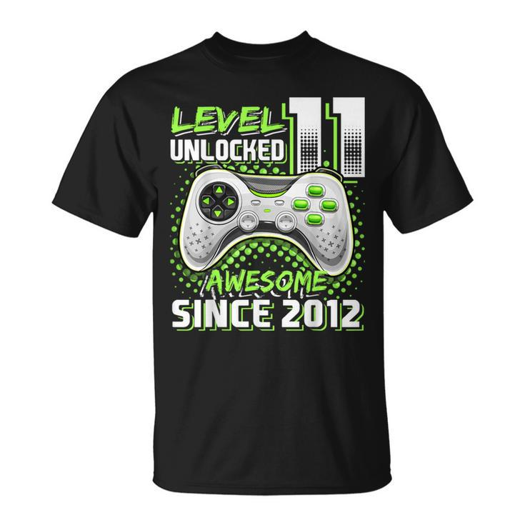 Level 11 Unlocked Awesome 2012 Video Game 11Th Birthday Boy T-Shirt