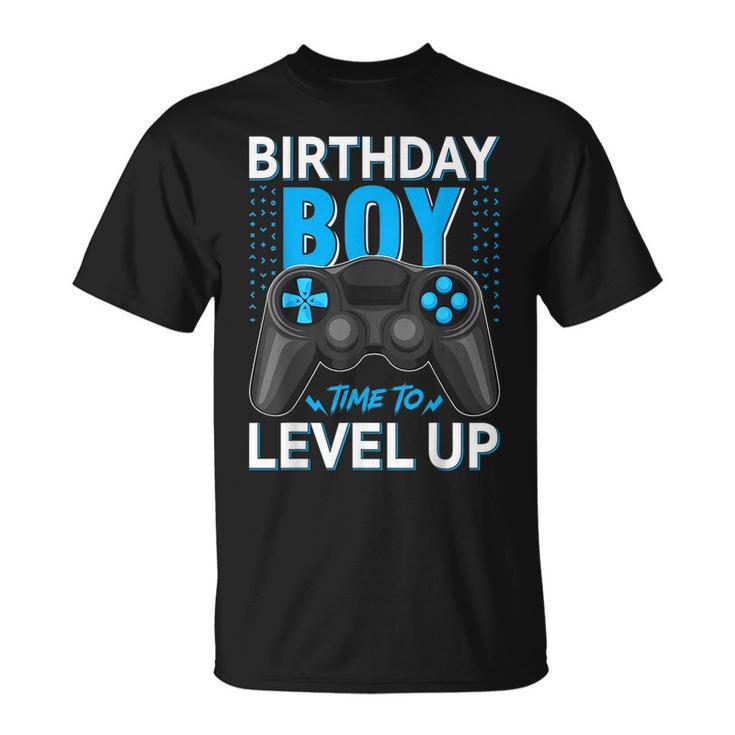 Level Up Birthday Boy Gamer  Kids Party Video Game Gift Unisex T-Shirt