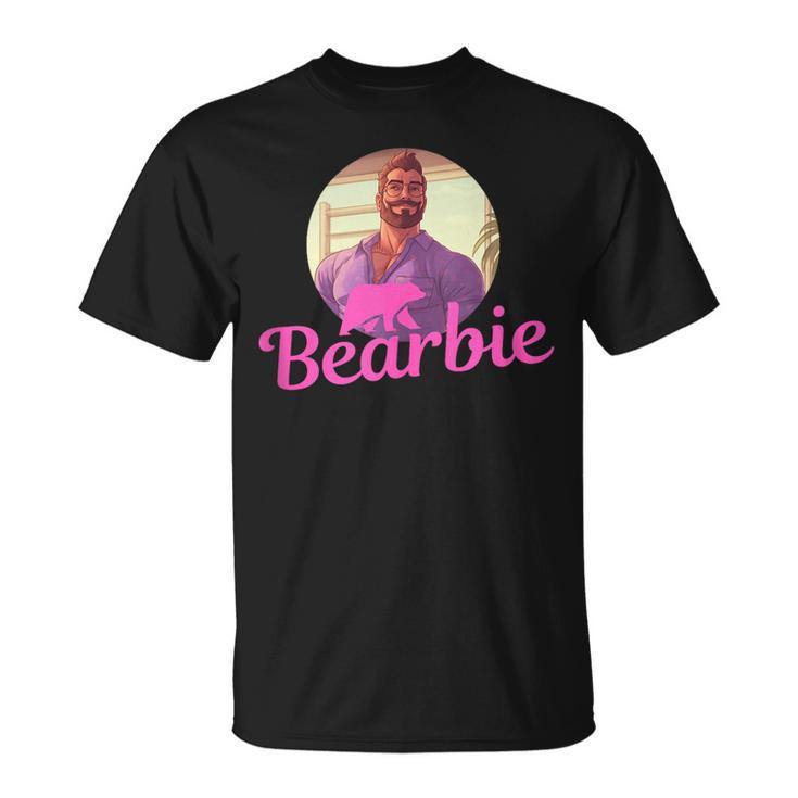 Lgbt Daddy Bearbie Gay Pride Month - Handsome Bear Cub Dad  Unisex T-Shirt