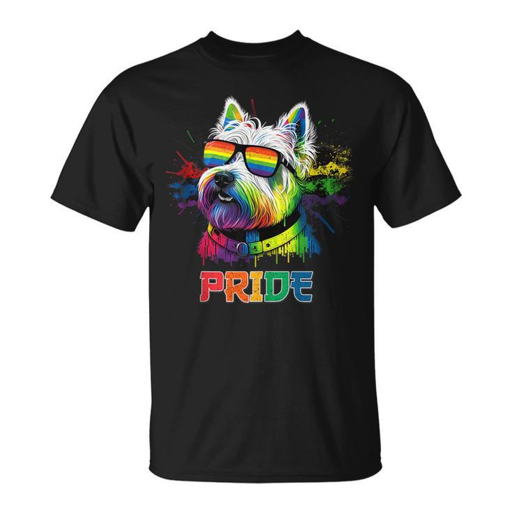 Lgbt Lesbian Gay Pride Westie Dog  Unisex T-Shirt