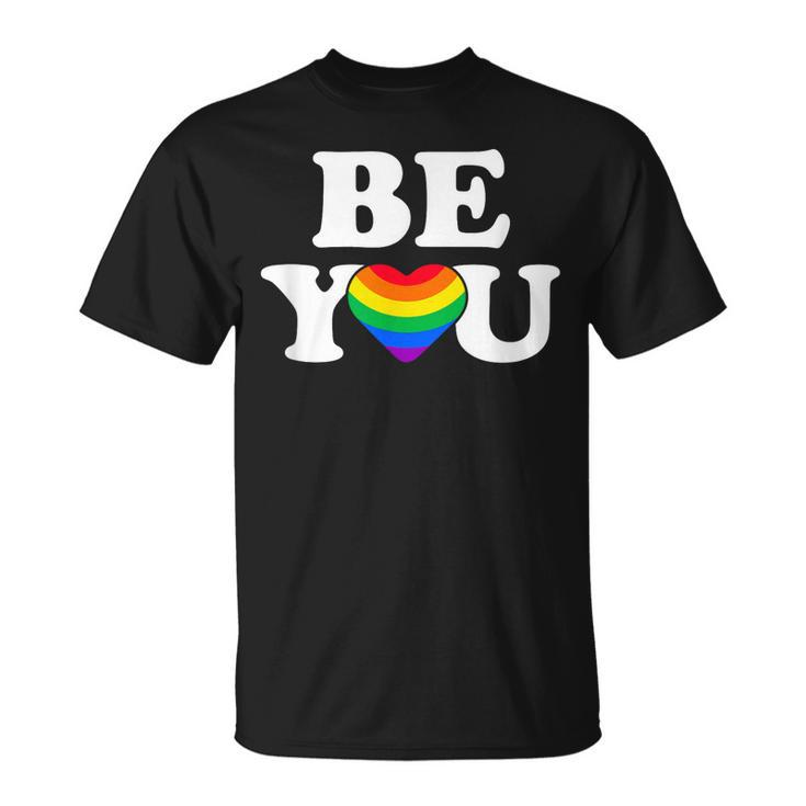 Lgbtq Be You Gay Pride Lgbt Ally Flag Retro Vintage  Unisex T-Shirt