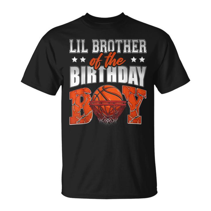 Lil Brother Of The Birthday Boy Basketball Family Baller T-Shirt