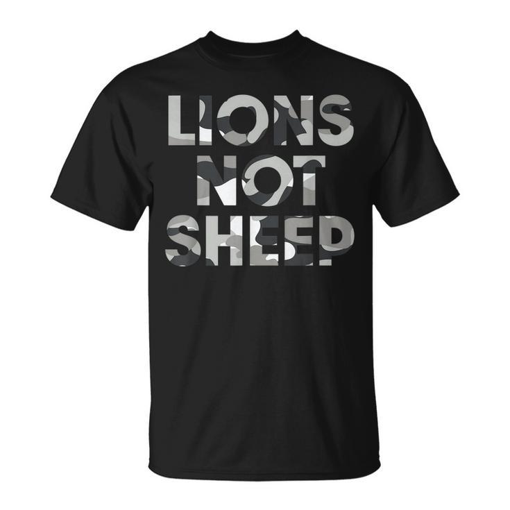 Lions Not Sheep Grey Gray Camo Camouflage  Unisex T-Shirt