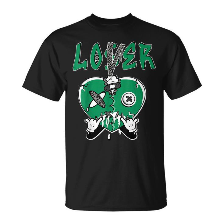 Loser Lover Heart Dripping Pine Green 3S Matching T-Shirt