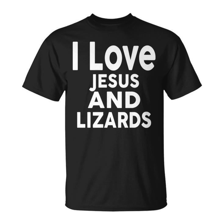 I Love Jesus And Lizards Lizard T-Shirt