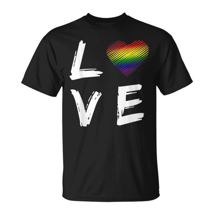 Love Lgbt  Pride Gay Lesbian Gift Unisex T-Shirt