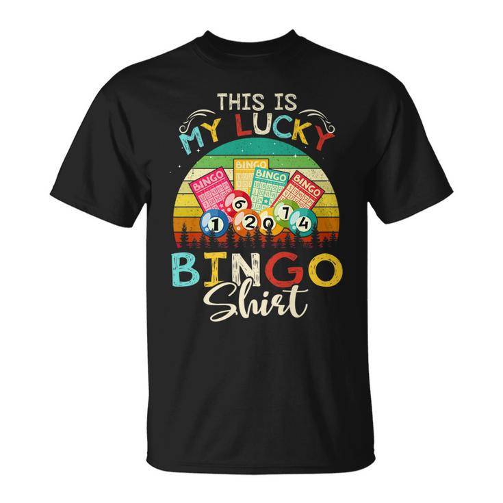 This Is My Lucky Bingo Bingo Player T-shirt