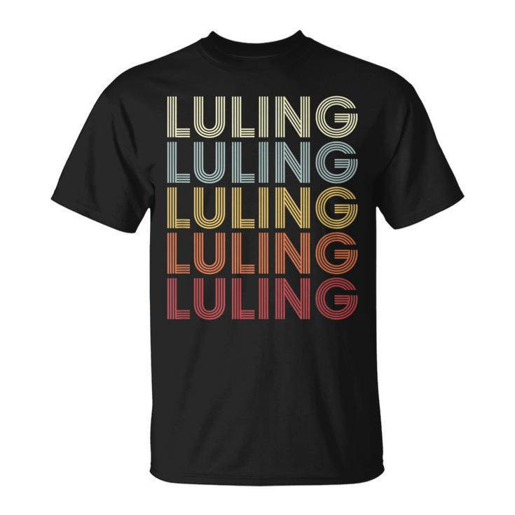 Luling Louisiana Luling La Retro Vintage Text T-Shirt