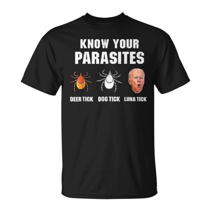 Lunatic Luna Tick Know Your Parasites Anti Joe Biden 2024 T-Shirt