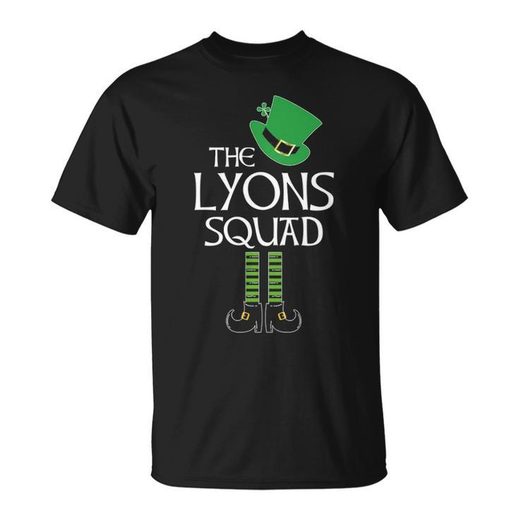 Lyons Name Gift The Lyons Squad Leprechaun V2 Unisex T-Shirt