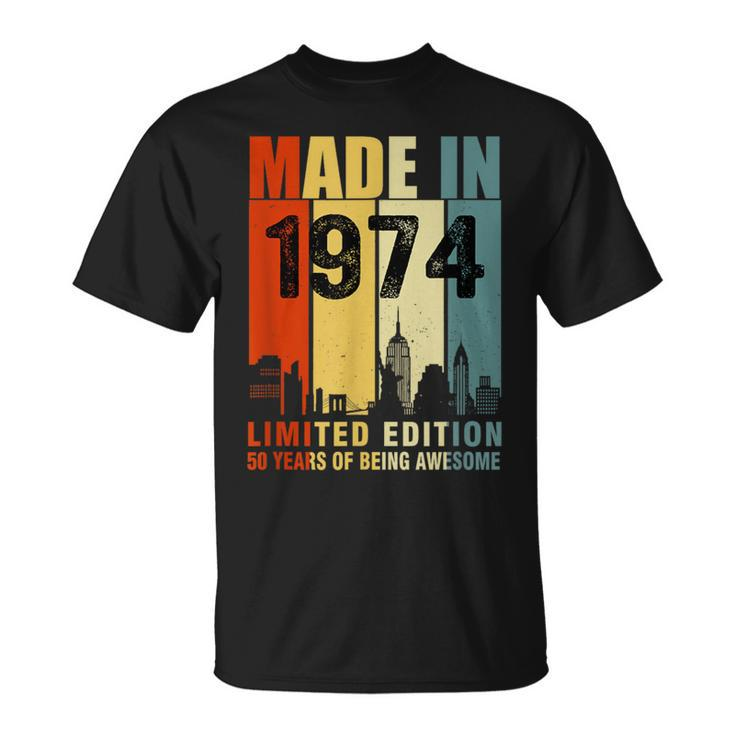 Made In 1974 Limited Edition 50 Years Of Being Awesome T-Shirt