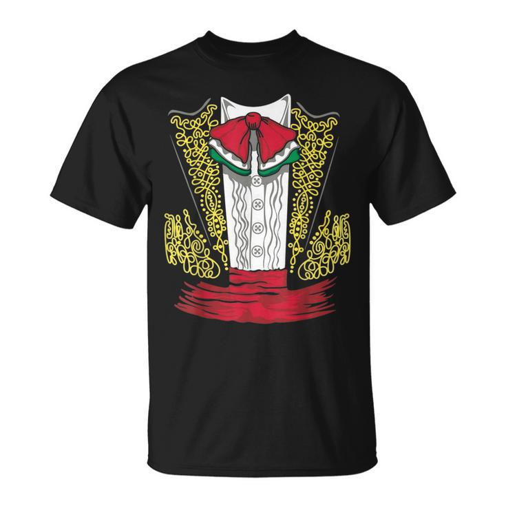 Mariachi Charro Mexican Costume For Dia De Los Muertos T-Shirt