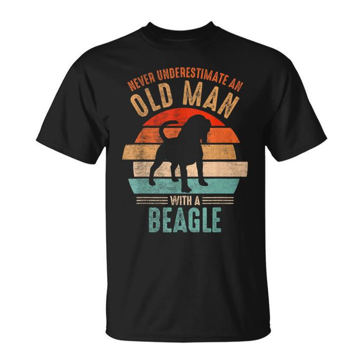 Mb Never Underestimate An Old Man With A Beagle T-Shirt