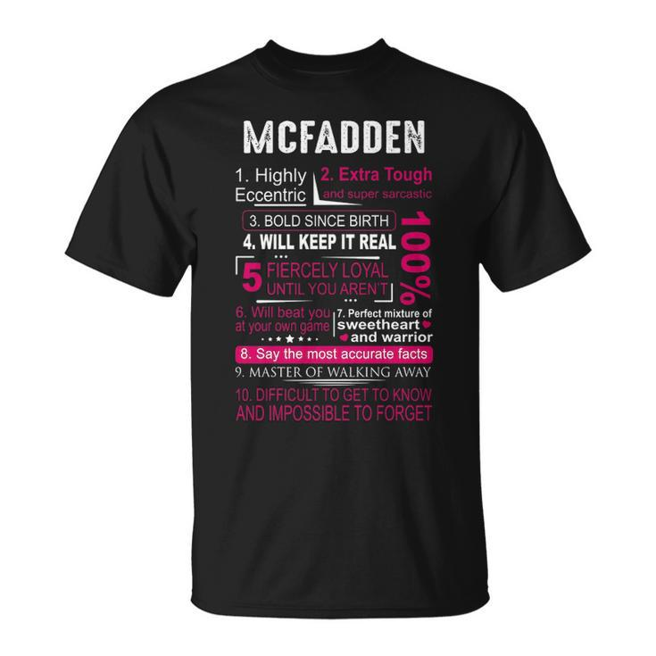 Mcfadden Name Gift Mcfadden V2 Unisex T-Shirt
