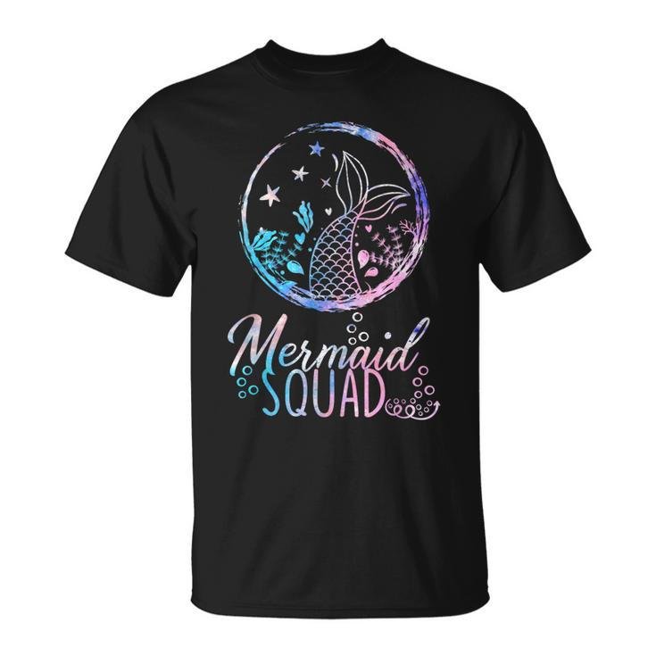 Mermaid Birthday Squad Party Matching Family Mermaid Lovers  Unisex T-Shirt