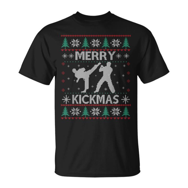 Sweat Noël Merry Kickmas Karaté – Pull Amusant Arts Martiaux – Cadeau Fêtes Pour Passionnés De Karaté Et Self-Défense