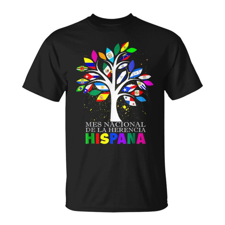 Mes Nacional De La Herencia Hispana Flags Countries World T-Shirt