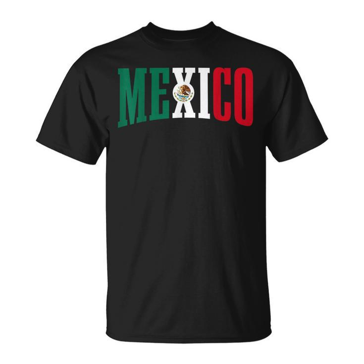 Mexico Sports Style Retro Mexican Flag Pride  Unisex T-Shirt