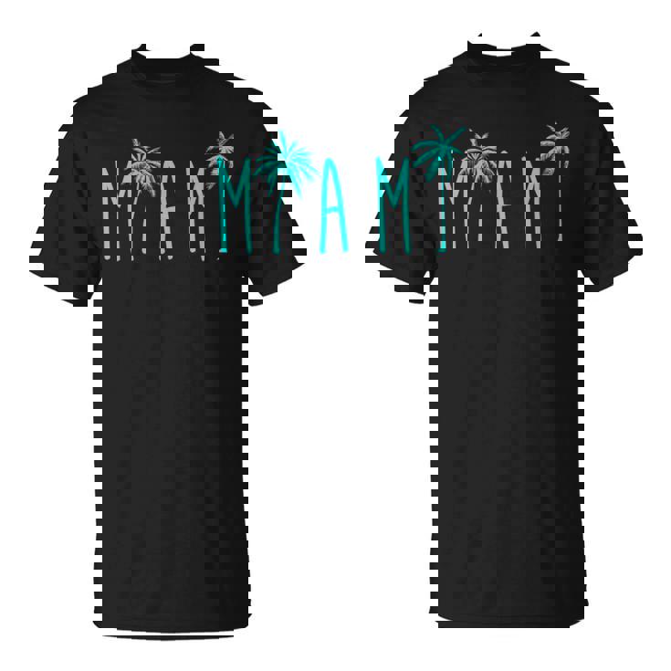 Miami Beach Florida Palm Trees T T-Shirt