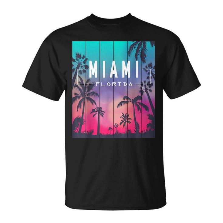 Miami Florida Sunset - I Love Miami Beach Souvenir  Unisex T-Shirt