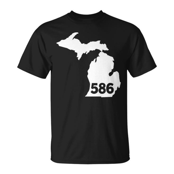 Michigan 586 Area Code T-Shirt