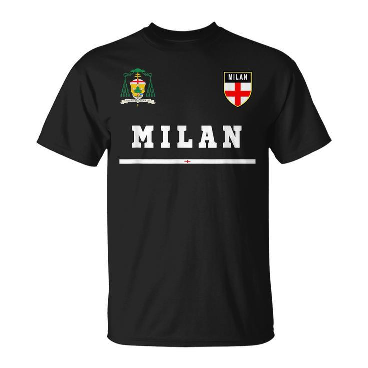 Milan SportSoccer Jersey Flag Football Italy  Unisex T-Shirt