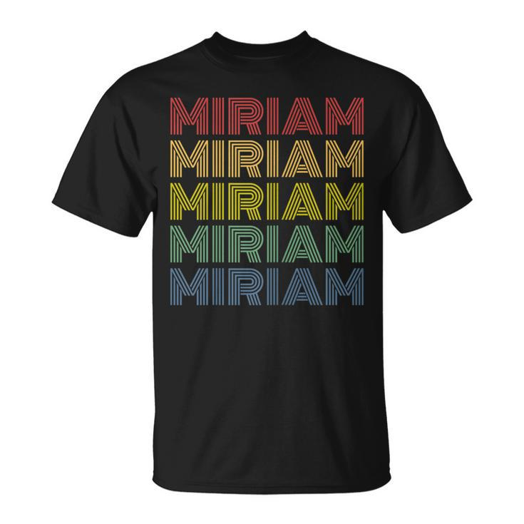 Miriam Personalized Name Retro 70S Vintage Unisex T-Shirt