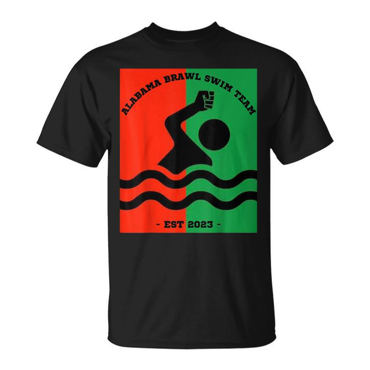 Montgomery Alabama Brawl Swim Team Graphic Top T-Shirt