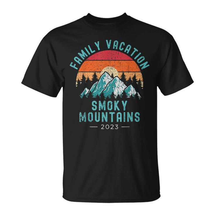 National Park Outdoors Family Vacation 2023 Smoky Mountains  Unisex T-Shirt