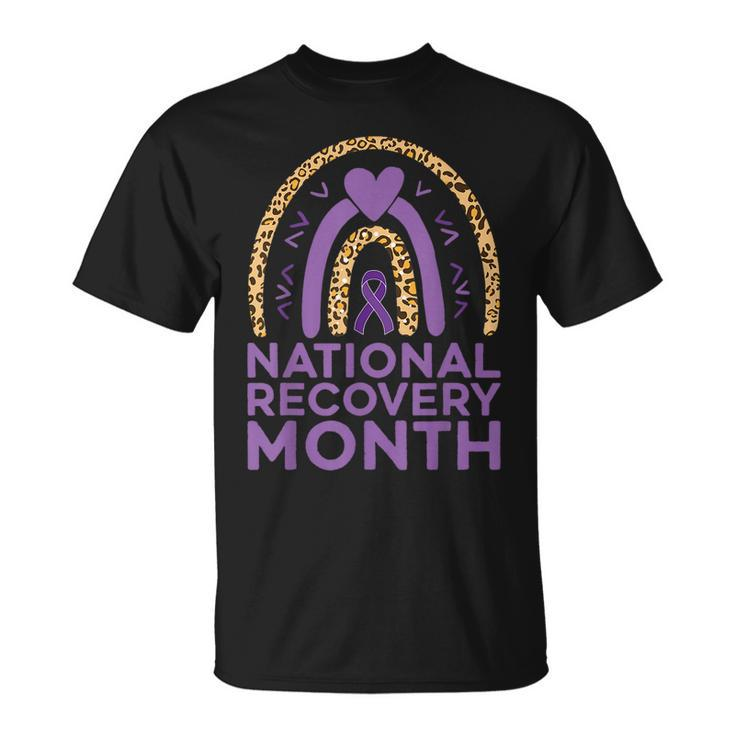 National Recovery Month Warrior Addiction Recovery Awareness T-Shirt