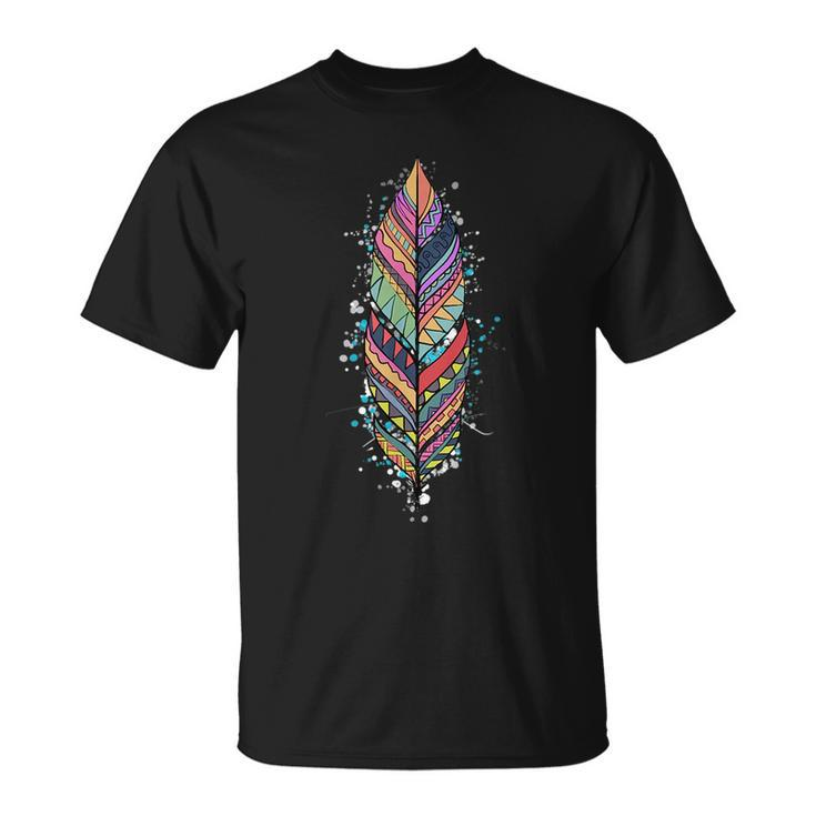 Native American Feather Indian Design  Unisex T-Shirt