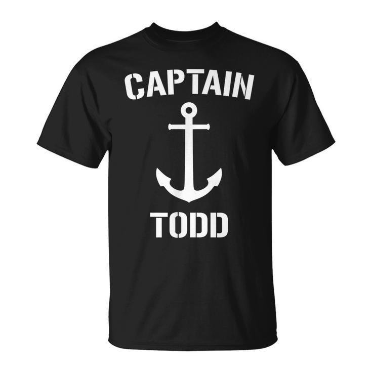 Nautical Captain Todd Personalized Boat Anchor  Unisex T-Shirt