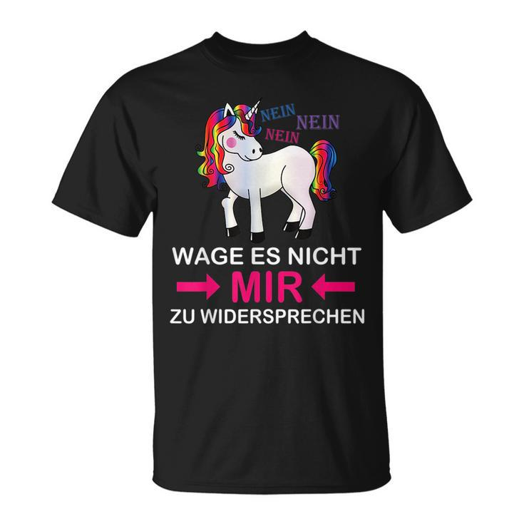 Neinhorn Unicorn Parody Dare It Nicht Mir Zu Recharge  Unisex T-Shirt