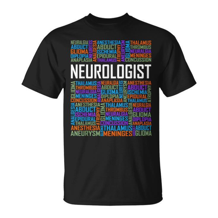 Neurologist Words Lover Graduate Student Neurology T-Shirt