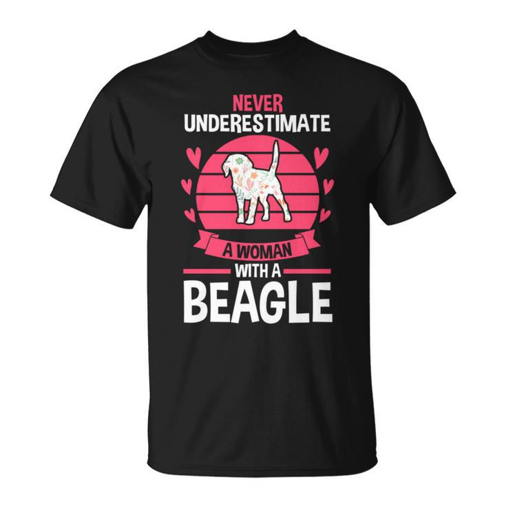 Never Underestimate A Woman With A Beagle Unisex T-Shirt