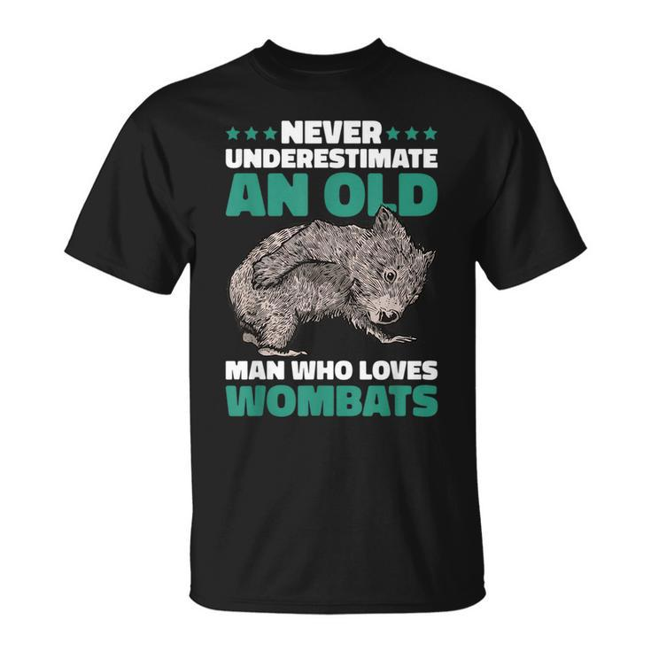 Never Underestimate An Old Man Who Loves Wombat Unisex T-Shirt