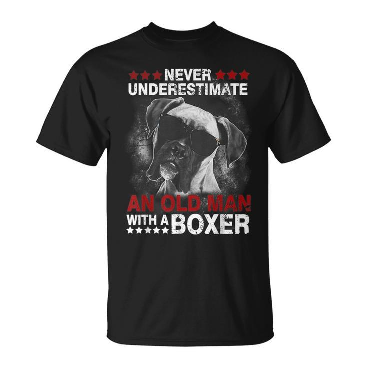 Never Underestimate An Old Man With A Boxer Unisex T-Shirt