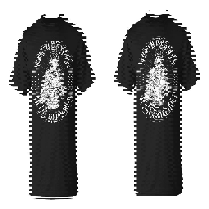 Never Underestimate An Old School Boxer Back Print Boxing Unisex T-Shirt