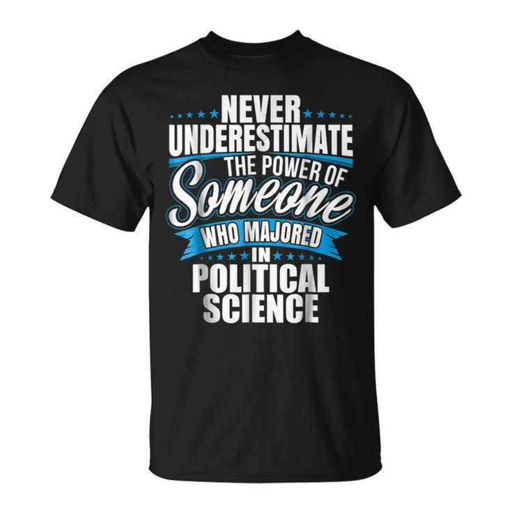 Never Underestimate The Power Of Political Science Major Unisex T-Shirt