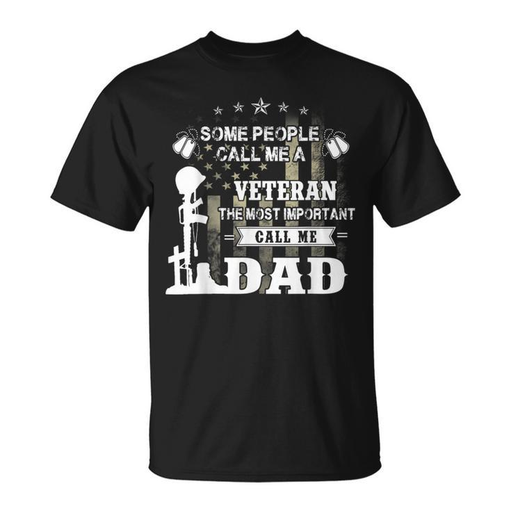 Never Underestimate The Power Of Veteran Dad Gift For Mens Unisex T-Shirt