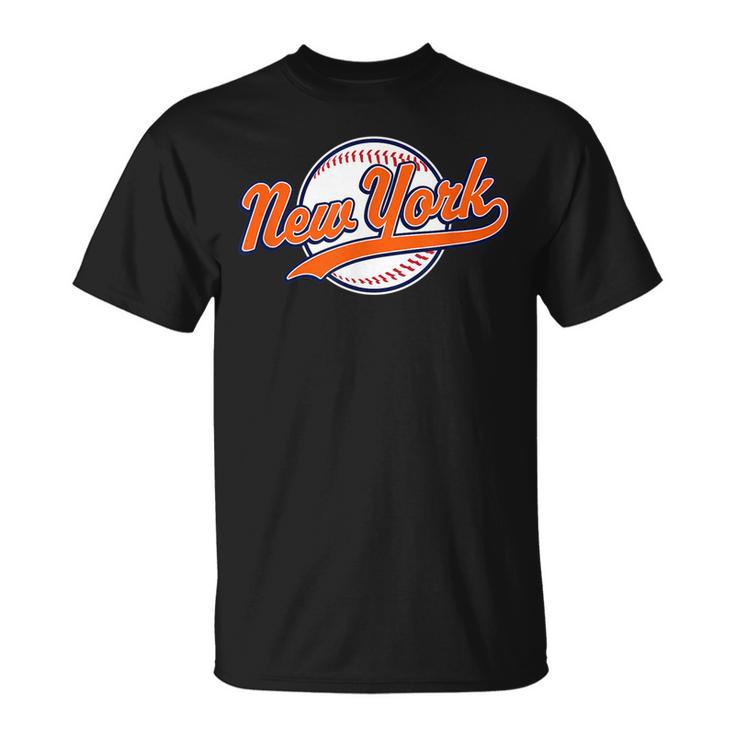 New York NY Vintage Baseball Throwback Retro Design T-Shirt