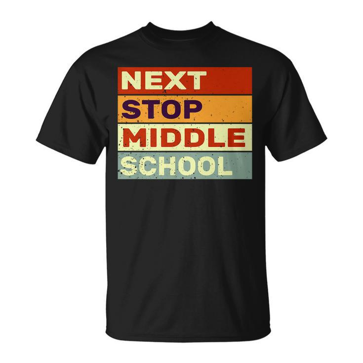 Next Stop Middle School Retro Graduation Last Day Of School Unisex T-Shirt