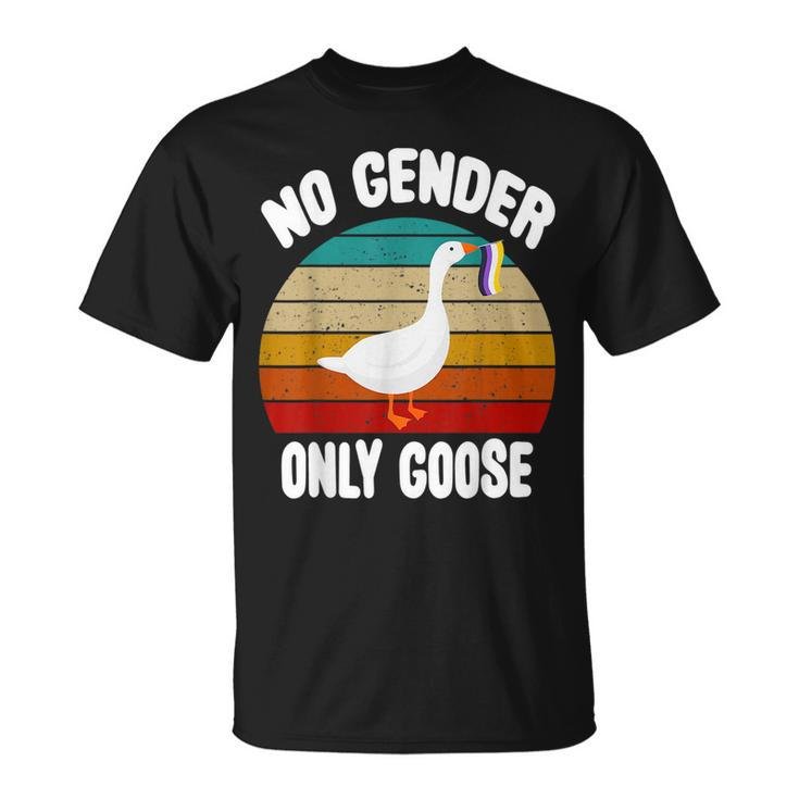 No Gender Only Goose Cute Animal Love Retro Lgbt Pride Month  Unisex T-Shirt
