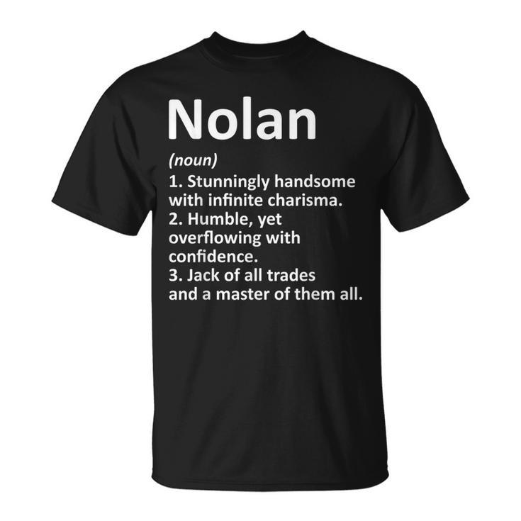 Nolan Definition Personalized Name Funny Birthday Gift Idea Unisex T-Shirt