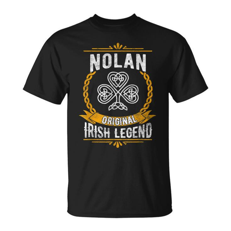 Nolan Irish Name Gift Vintage Ireland Family Surname Unisex T-Shirt
