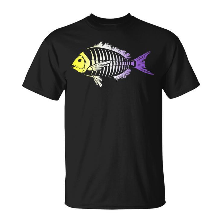 Nonbinary Lgbtq Fish Fishing Lgbt Nb Enby Gay Pride Goth Mens Back