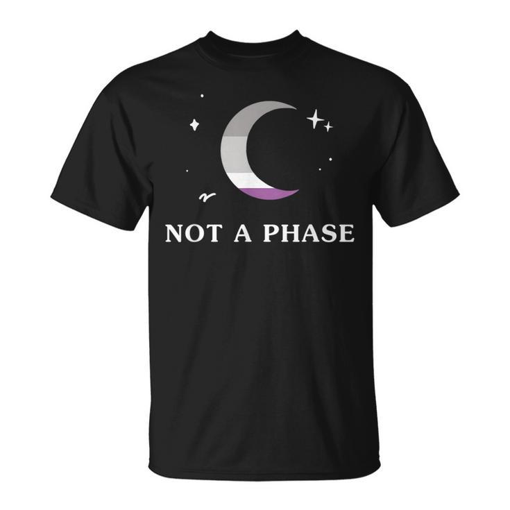 Not A Phase Asexual Lgbtq Ace Pride Flag Moon  Unisex T-Shirt
