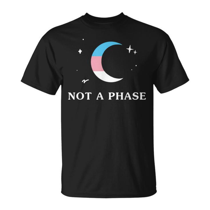Not A Phase Transgender Lgbtq Trans Pride Flag Moon  Unisex T-Shirt