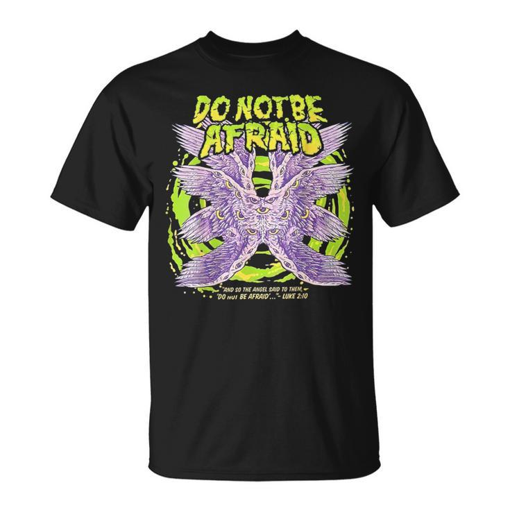 Do Not Be Afraid Realistic Angel Grunge Creepy Gothic Back T-Shirt