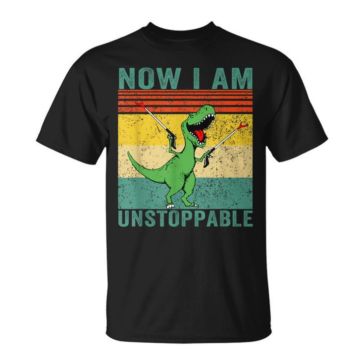Now I Am Unstoppable T-Rex Funny Dinosaur Retro Vintage  Unisex T-Shirt